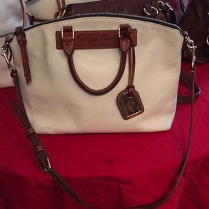 D&B White  Florentine Vachetta leather satchel